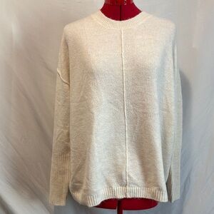Elegant Cream Crew Neck Sweater